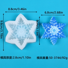 Khuôn Silicon - Noel - Cánh Tuyết Noel - Họa Tiết Cong 8cm