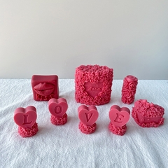 Khuôn Silicon - Chữ Love Đứng Trụ Set 2