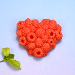 Khuôn Silicon - Trái Tim Mâm Xôi 8.5cm
