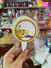 Phụ Kiện Trang Trí Cắm Giấy 50 Thẻ Hoạt Hình - cắm vàng pokemon
