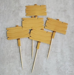PKC- Set Cắm Biển Giả Gỗ - Chữ Nhật Không Chữ