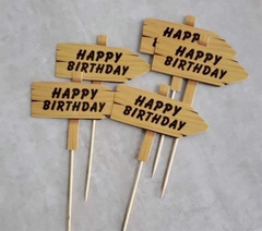 PKC- Set Cắm Biển Giả Gỗ - Mũi Tên Chữ Happy