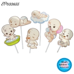 PKC-Set Cắm Em Bé Trơn Phụ Kiện Trang Trí Bánh - Bé Trai