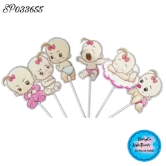 PKC-Set Cắm Em Bé Trơn Phụ Kiện Trang Trí Bánh - Bé Trai