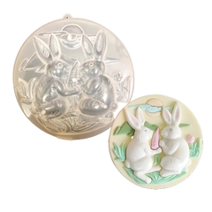 RNL07 - Khuôn Nhựa RCT - Tròn 20cm - Con Thỏ 2c