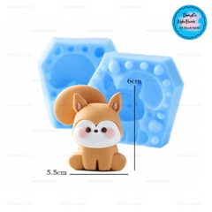 Khuôn Silicon - Động Vật - Gấu Cáo 2 Mảnh 6cm