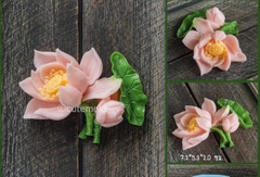 Khuôn Silicon - Chùm Hoa Sen Nước - Kèm Búp Lá 6.8cm SHS
