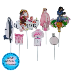 Set Cắm Cô Gái 20/10 Phụ Kiện Trang Trái Bánh