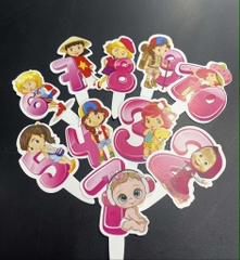 Set Cắm Giấy - 20 Thẻ -BÉ GÁI Cute