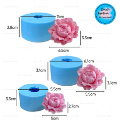 Khuôn Silicon - Hoa Mẫu Đơn Set 3 Hoa Nở Xòe - SMD