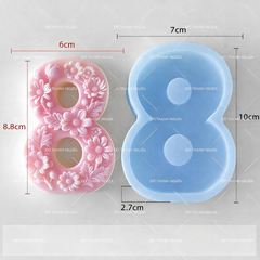 Khuôn Silicon - Số Hoa 0-9 - Số 8