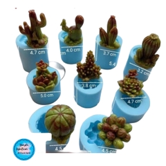 Khuôn Silicon - Sen Đá ĐỨNG  - Set - #6 4.7x4.8cm