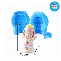 Khuôn Silicon - Em Bé - Bé Gái Thiên Thần #38 2 Mảnh 10.5cm