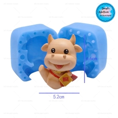 Khuôn Silicon - Động Vật - Trâu 2 mảnh 6.6cm M06
