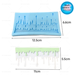Khuôn Silicon - Viền Chuỗi Họa Tiết - Tan Chảy 13x7cm