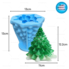 Khuôn Silicon - Noel - Cây Thông Xoè 13.5cm
