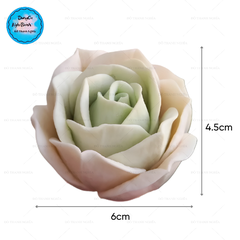 Khuôn Silicon - Hoa Hồng Nở Cánh Thẳng 6cm