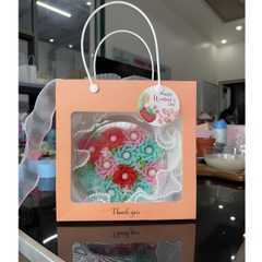 Túi Giấy - Quai Xách - Vuông 20x25x10cm - Túi Hồng