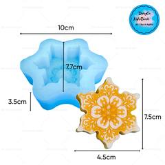 Khuôn Silicon - Noel - Cánh Hoa Tuyết Noel 8cm