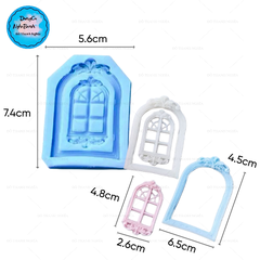 Khuôn Silicon - Cánh Cửa Hoa Văn 4.8cm
