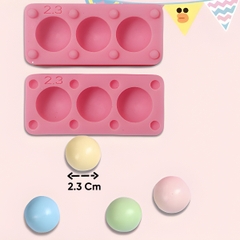 Khuôn Silicon - Vĩ Bi Tròn 2 Mảnh 3C 2.3cm