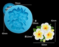 Khuôn Silicon - Hoa Sứ - 6.1cm - chùm hoa Sứ Kèm Lá