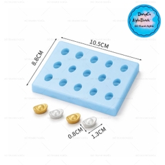 Khuôn Silicon - Thỏi Vàng - vàng 1.8cm 15c