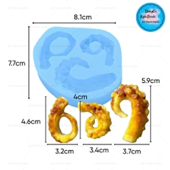Khuôn Silicon - Món Ăn - Râu Mực 3c 4-5-6cm