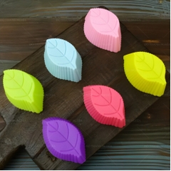 [10 cup] Khuôn Silicon - Cup Set 5cm - M54 - Lá Gân