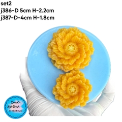 Khuôn Silicon - Set 2 Cúc Thược Dược J-386 J-387