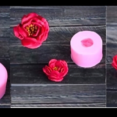 Khuôn Silicon - Hoa Hồng Lai - Hồng Trà V6 - 5cm