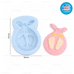 Khuôn Silicon Em Bé - Túi  Bàn Chân 6.2cm