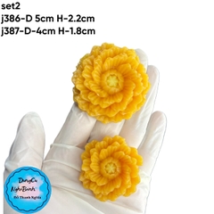 Khuôn Silicon - Set 2 Cúc Thược Dược J-386 J-387