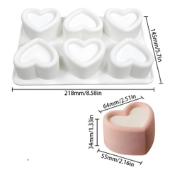 Khuôn Silicon - Vĩ Đế Trái Tim 6c