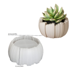 Khuôn Silicon - Chậu Cây - Chậu Khía 10cm