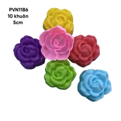 [10 cup] Khuôn Silicon - Cup Set 5cm - M55 - Hoa Hồng Nhọn