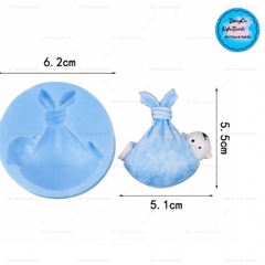 Khuôn Silicon Em Bé - Túi Bé Trai 5.5cm