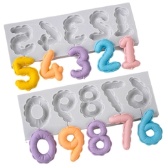 Khuôn Silicon - Số 0-9 - Số Bong Bóng Set 2