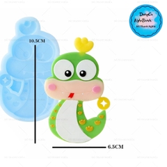 Khuôn Silicon - Động Vật - Con Rắn Mắt Tròn Vàng 10.5cm