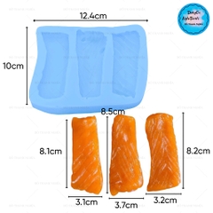 Khuôn Silicon - Món Ăn - Sushi Cá Hồi 3c 8cm