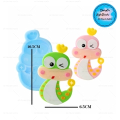 Khuôn Silicon - Động Vật - Con Rắn Mắt Nháy Vàng 10.5cm
