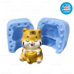 Khuôn Silicon - Động Vật - Con Cọp Con Hổ Thỏi Vàng 2 Mảnh 6cm