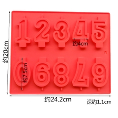 Khuôn Silicon - Vĩ Số 0-9 - Số 7cm