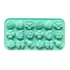 Khuôn Silicon - Lá Vĩ Lá Kẹo Nơ Tổng Hợp 18C