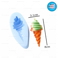 Khuôn Silicon - Cây Kem Xoắn 9cm