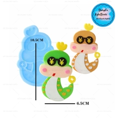 Khuôn Silicon - Động Vật - Con Rắn Mắt $ Vàng 10.5cm