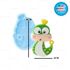 Khuôn Silicon - Động Vật - Con Rắn Mắt Tròn Vàng 8cm