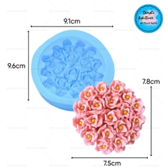 Khuôn Silicon - Mặt Ép Hoa Cúc Nhụy 7.5cm