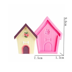Khuôn Silicon - Ngôi Nhà - Treo Hoa Xương 9.6cm