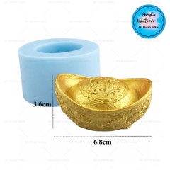 Khuôn Silicon - Thỏi Vàng - Thỏi Chữ 6.8cm